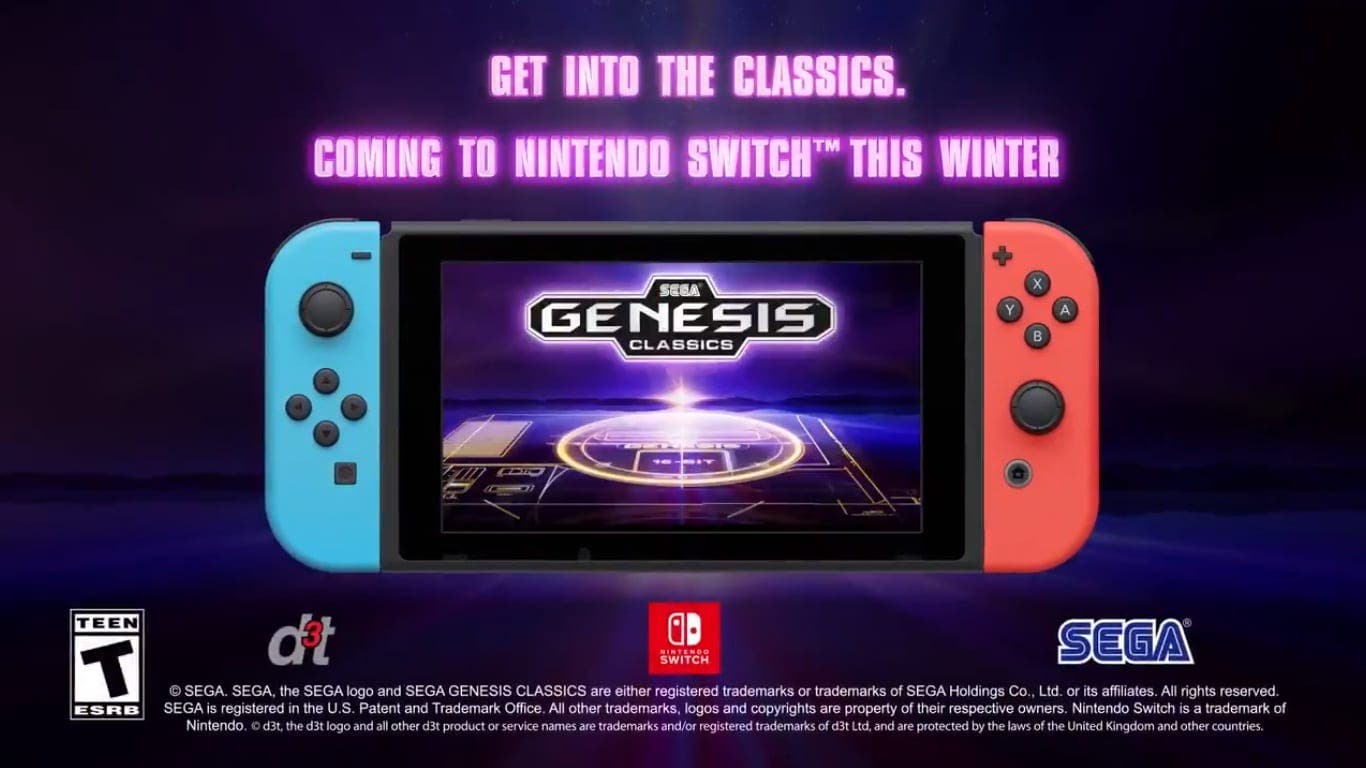 [Act.] SEGA Genesis Classics se estrena el 7 de diciembre en Nintendo Switch