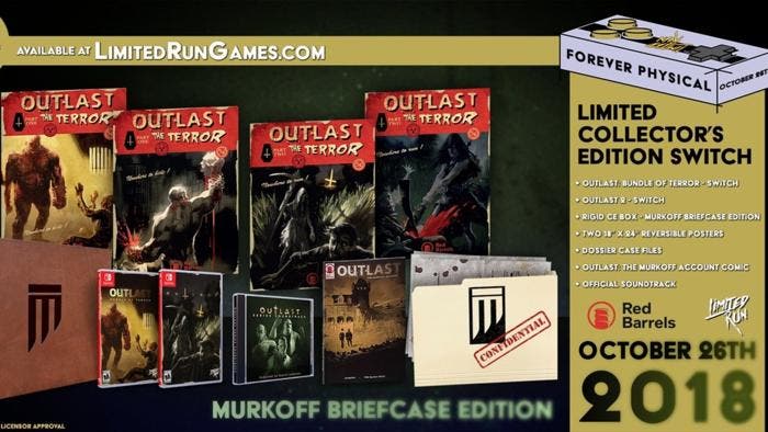 Primeras imágenes de la edición coleccionista de Outlast: Bundle of Terror y Outlast 2 para Switch