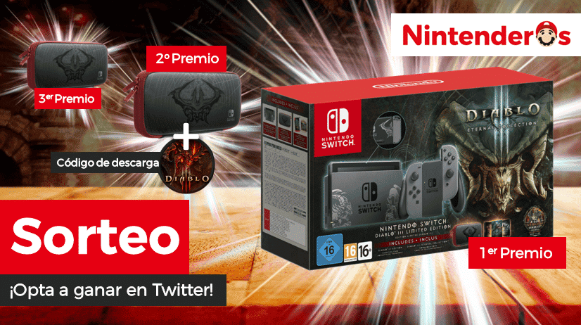 [Act.] ¡Sorteamos una edición limitada de Nintendo Switch de Diablo III y más premios en Twitter!