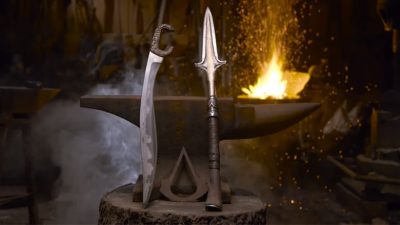 Forjan dos armas emblemáticas de Assassin’s Creed Odyssey en Man at Arms: Reforged