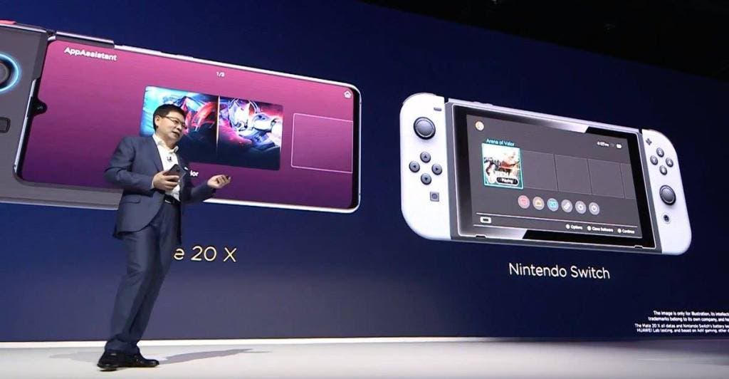 Huawei compara y afirma que su Mate 20 X es más potente que Nintendo Switch