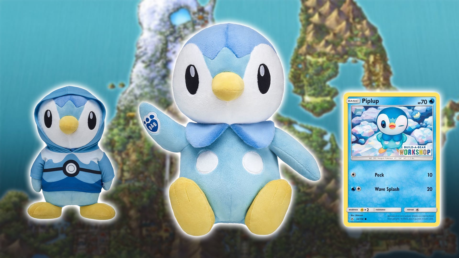 Estos son todos los complementos que llegarán con el peluche de Piplup de la gama Build-A-Bear