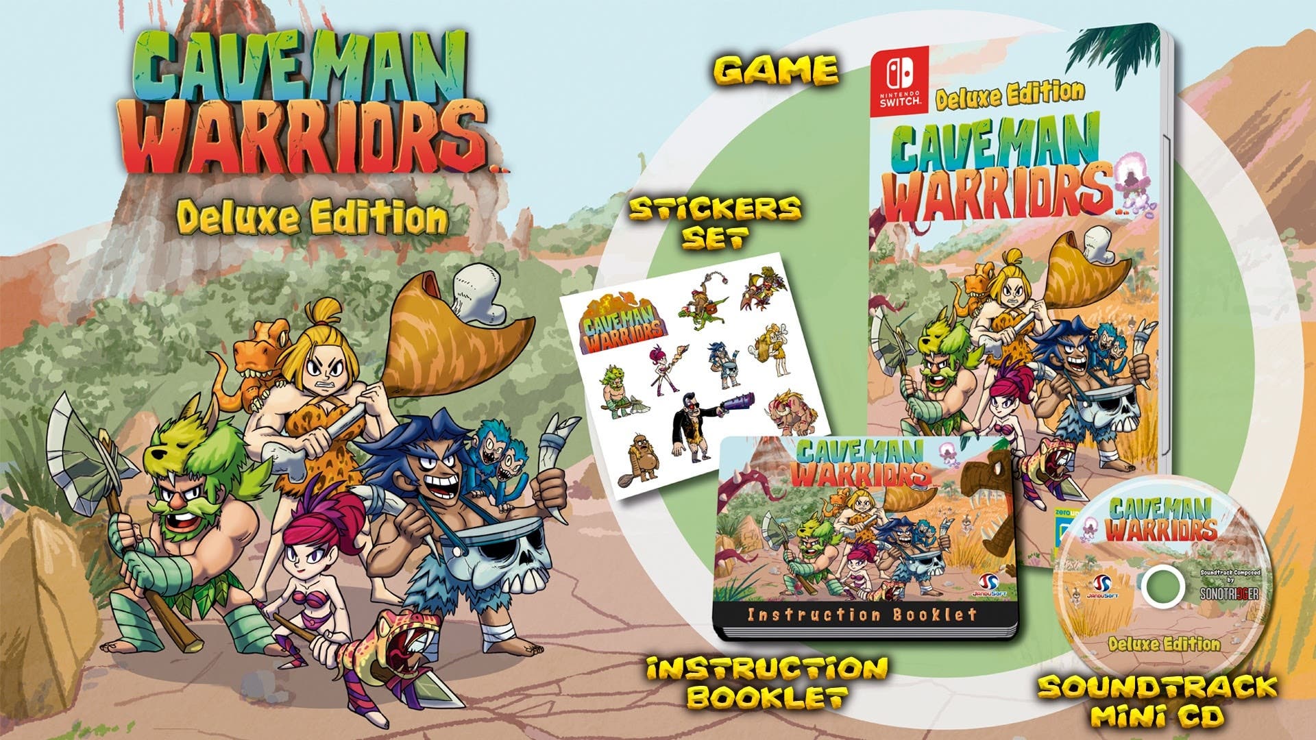 Caveman Warriors para Nintendo Switch será lanzado en formato físico en Europa