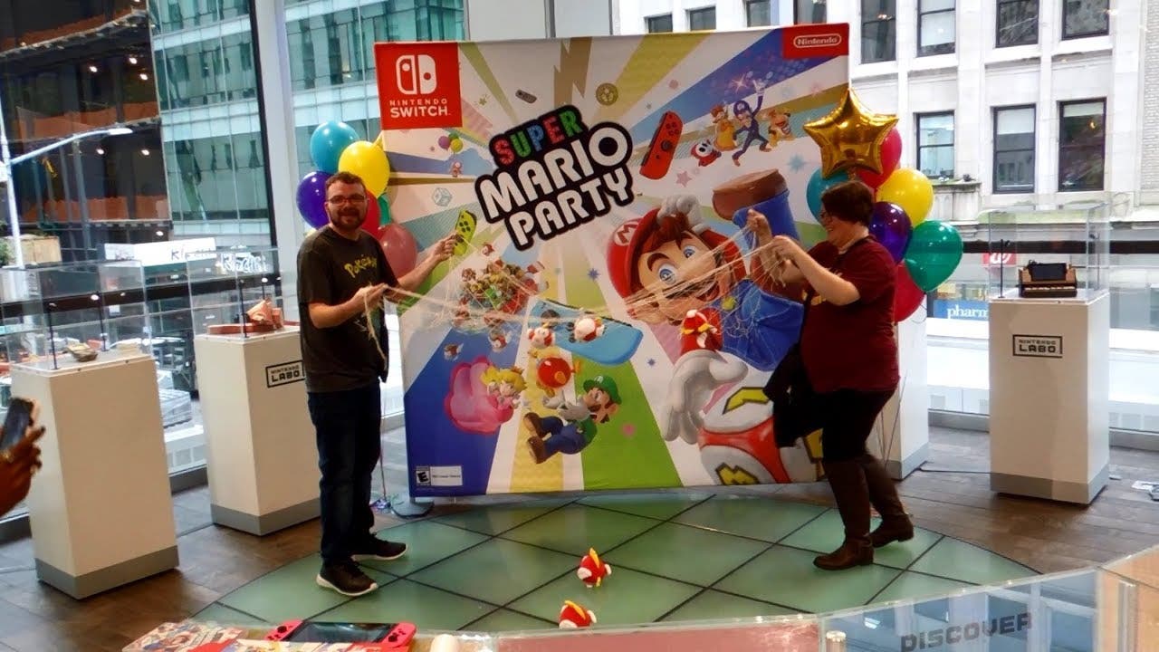 [Act.] Este vídeo nos muestra cómo fue el evento del lanzamiento de Super Mario Party en Nintendo NY