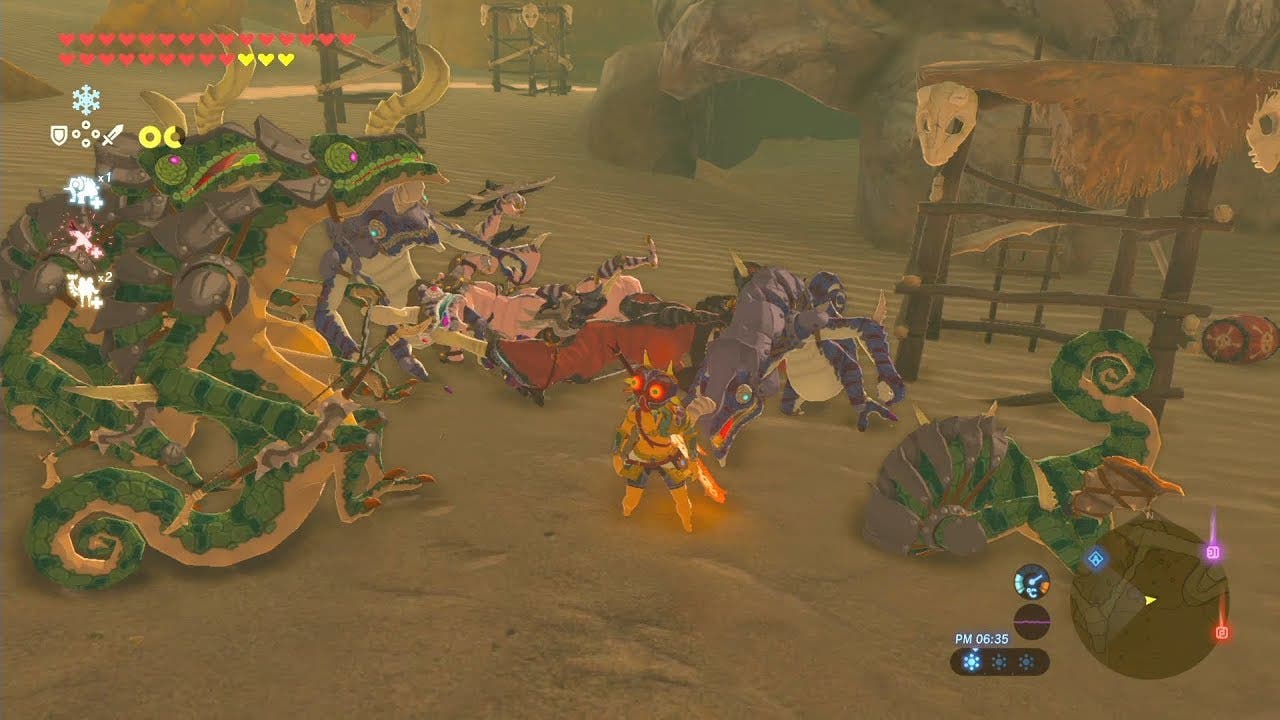 Tres Lizalfos de Zelda: Breath of the Wild pueden provocar glitches tan locos como estos