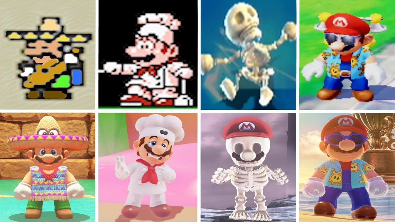 Este vídeo nos repasa el origen de todos los atuendos de Super Mario Odyssey