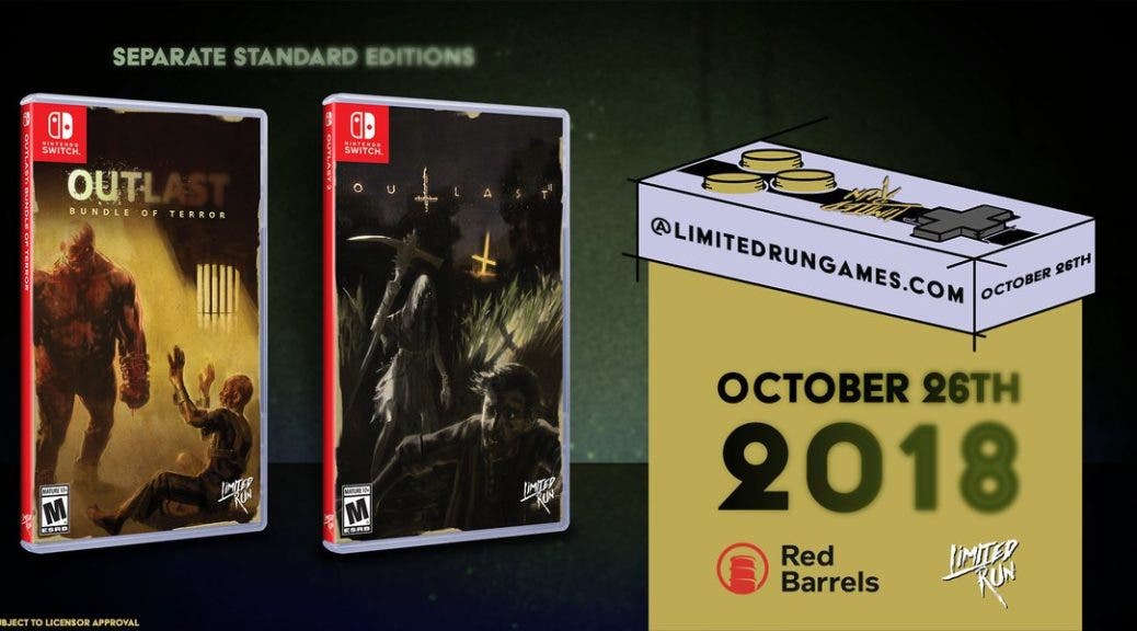 Limited Run Games detalla las ediciones físicas de Outlast: Bundle of Terror y Outlast 2 para Switch
