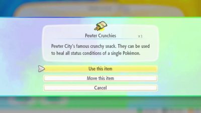 Se revela «Pewter Crunchies», un nuevo ítem para Pokémon: Let’s Go, Pikachu! / Eevee!
