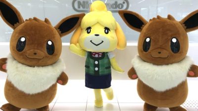 Un par de Eevee visitan la sede de Nintendo en Kioto y se encuentran a Canela