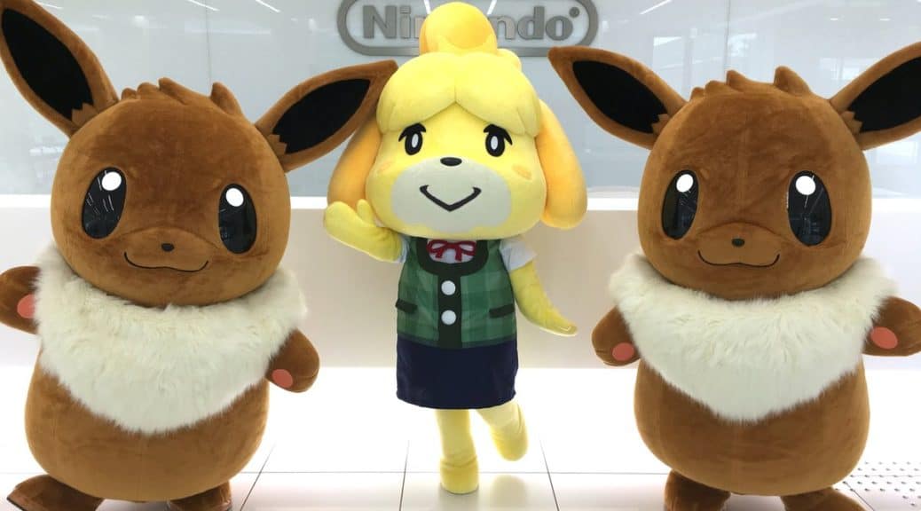 Un par de Eevee visitan la sede de Nintendo en Kioto y se encuentran a Canela