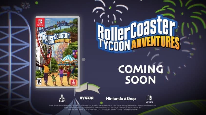 [Act.] RollerCoaster Tycoon Adventures para Switch: Fecha de estreno, controles, tráiler y más