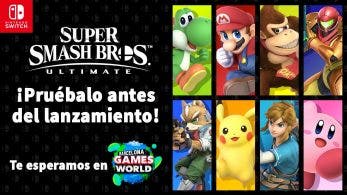 Los asistentes a la Barcelona Games World podrán probar Super Smash Bros. Ultimate con todos los personajes