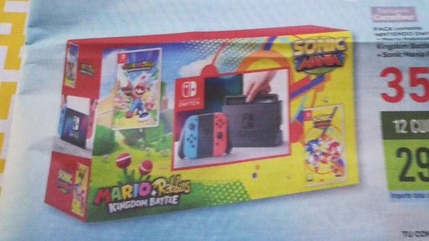 Gasto Laos Supervisar Carrefour ofrece un pack de Nintendo Switch con Sonic Mania y Mario +  Rabbids Kingdom Battle - Nintenderos
