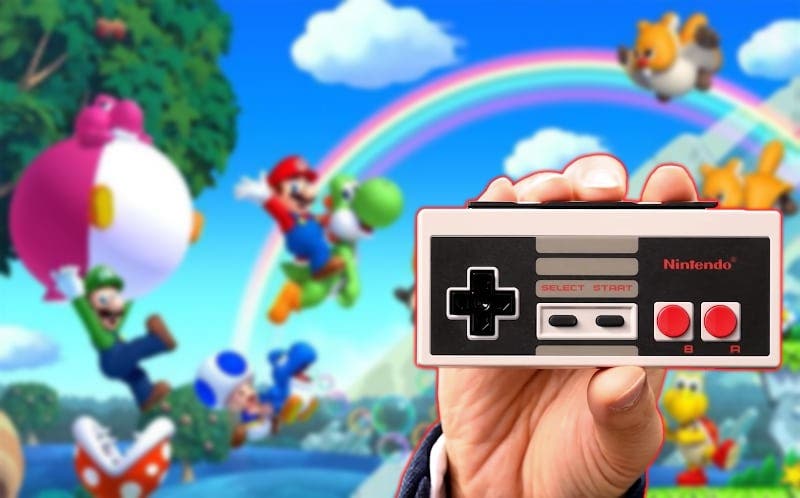 Los mandos NES de Nintendo Switch Online también son usables en New Super Mario Bros. U Deluxe