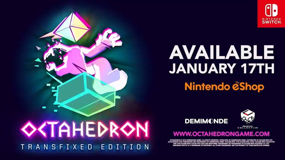 Octahedron: Transfixed Edition llegará a la eShop de Nintendo Switch el próximo 17 de enero