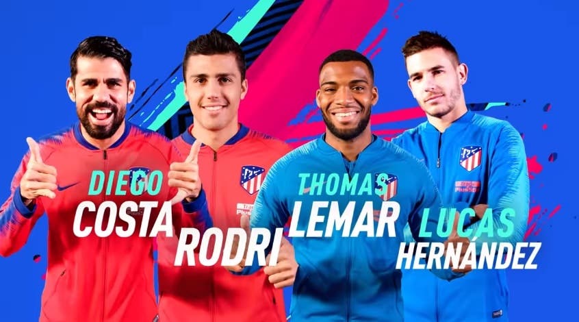 Estos jugadores del Atlético de Madrid protagonizan el último vídeo promocional de FIFA 19 para Nintendo Switch