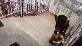 Un repartidor de UPS roba un mando Pro de Nintendo Switch y es capturado en vídeo