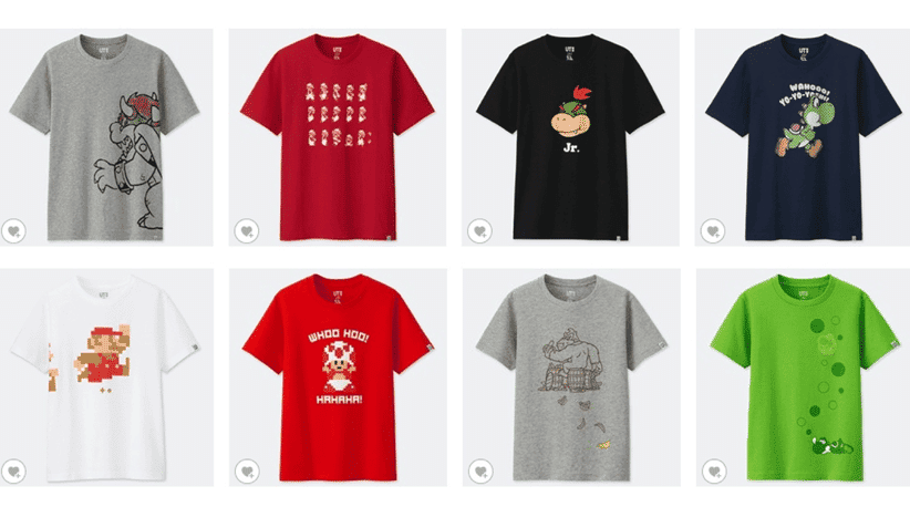 Uniqlo también prepara el lanzamiento de esta colección de camisetas de Super Mario