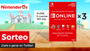 [Act.] ¡Sorteamos 3 suscripciones familiares de Nintendo Switch Online de 12 meses en Twitter! ¡Solo hoy!