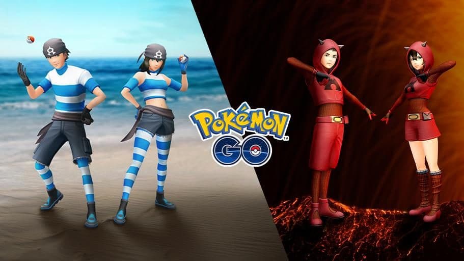 Pokémon GO recibe estos atuendos del Equipo Aqua y Magma