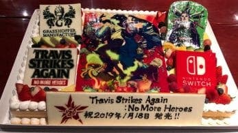 Suda51 celebra el estreno de Travis Strikes Again: No More Heroes con este maravilloso pastel de frutas