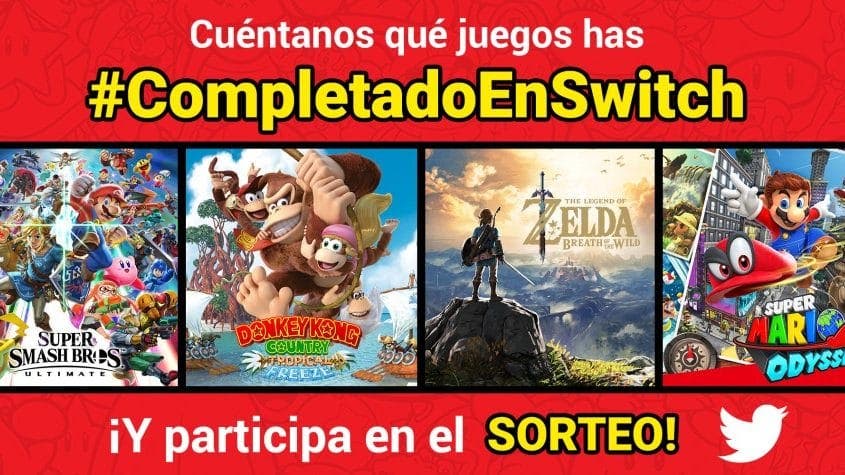 Nintendo España sortea 5 suscripciones familiares anuales a Nintendo Switch Online con #CompletadoEnSwitch en Twitter