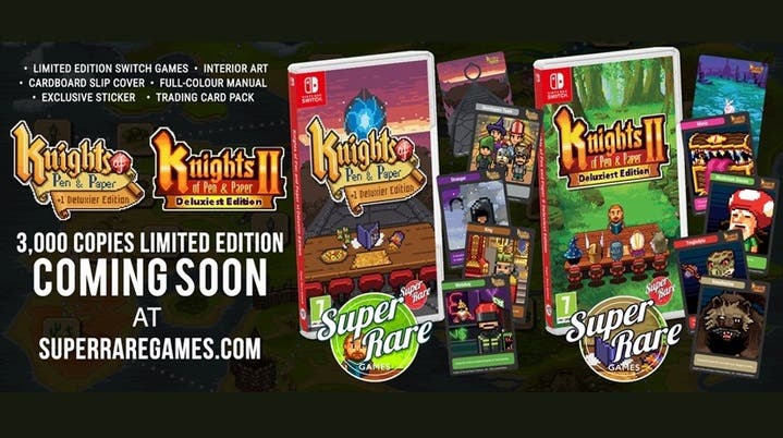Super Rare Games anuncia las ediciones físicas de los dos primeros Knights of Pen & Paper para Switch