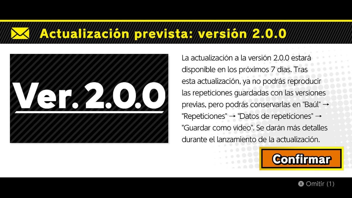Super Smash Bros. Ultimate ya anuncia oficialmente la versión 2.0.0: llegará “en los próximos 7 días”