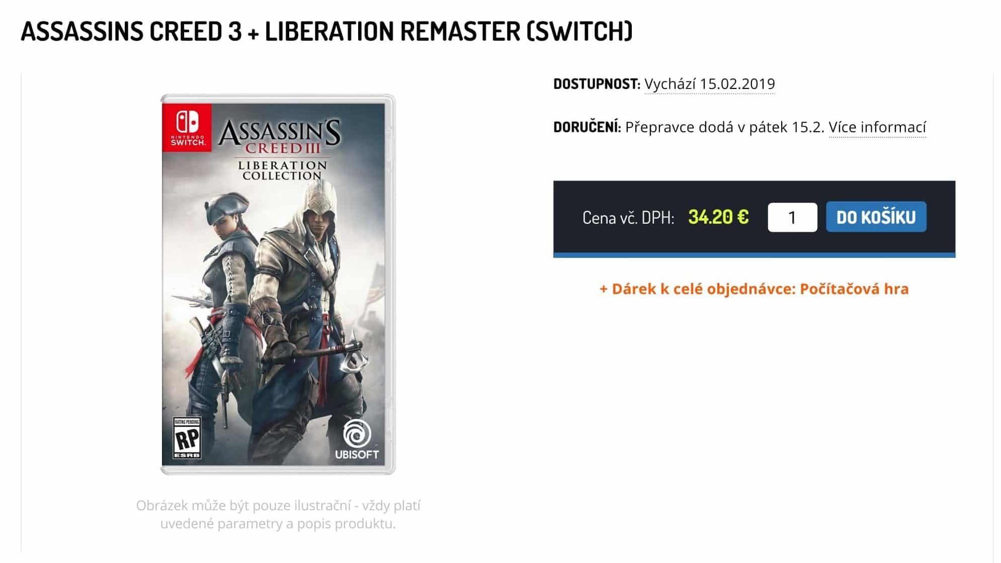 [Rumor] Varias tiendas listan Assassin’s Creed III + Liberation Collection para Nintendo Switch