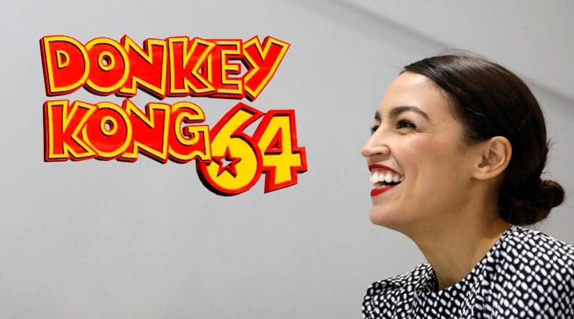 Alexandria Ocasio-Cortez hace una aparición como invitada en el evento benéfico de Donkey Kong 64