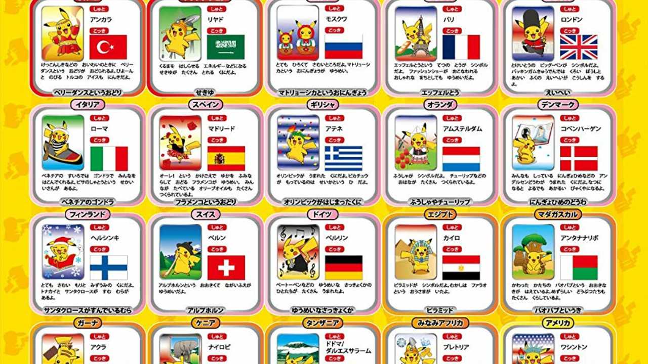 Esta imagen oficial nos muestra a Pikachu en diferentes países del mundo