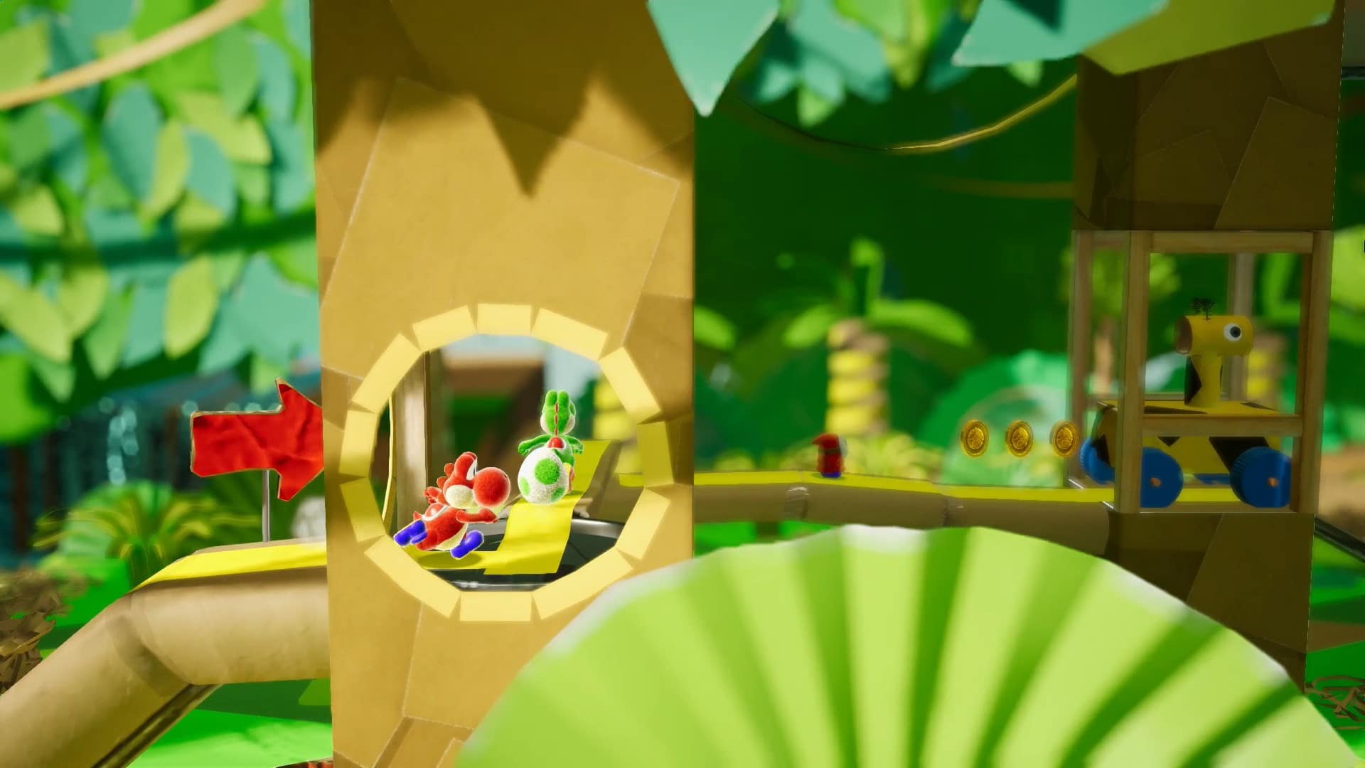 La mecánica del reverso de Yoshi’s Crafted World se ideó antes de que se hubiesen decidido el estilo artístico