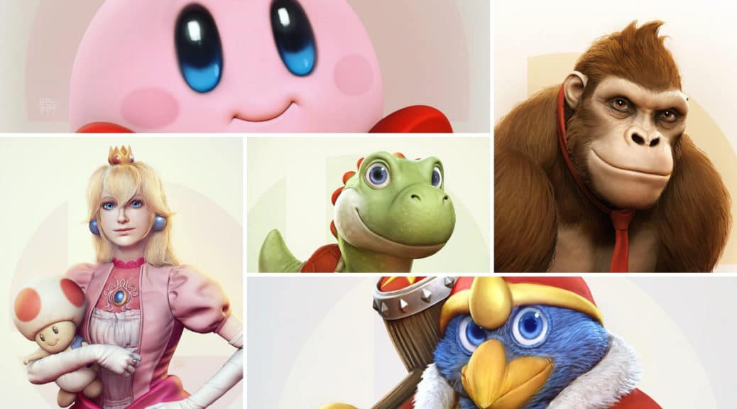 Nuevas imágenes del artista de God of War protagonizadas por Peach, Yoshi, Donkey Kong, Rey Dedede y Kirby