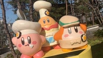 La estatua del Cocinero Kawasaki se une al Kirby Café en Japón