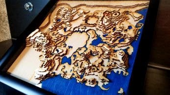 Echa un vistazo a esta impresionante recreación del mapa de Zelda: Breath of the Wild en madera