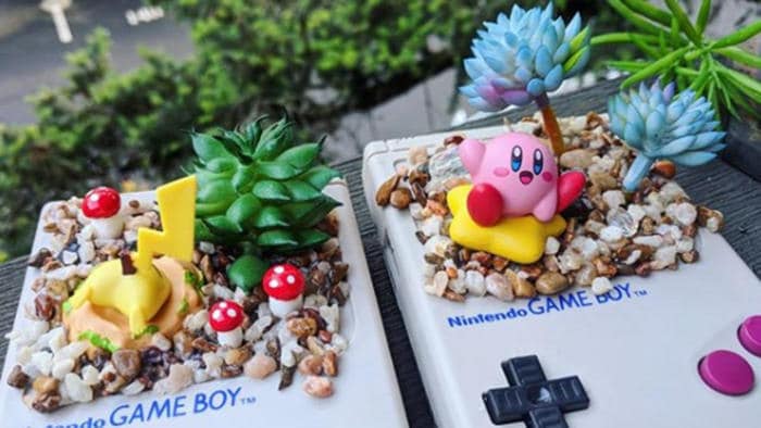 Una artista convierte sus Game Boy en macetas con temática de Nintendo