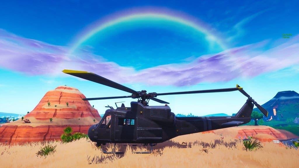 Este misterioso helicóptero está apareciendo en el mapa de Fortnite