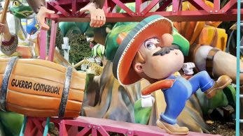 Mario y Donkey Kong se cuelan en las Fallas de Valencia parodiando a Donald Trump