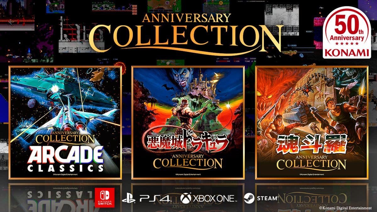 [Act.] Konami anuncia Anniversary Collection Arcade Classics, Castlevania Anniversary Collection y Contra Anniversary Collection para Switch