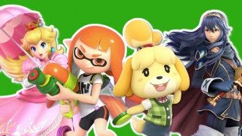 Peach, Lucina, Inkling chica y Canela aparecen en la pantalla de Xbox One
