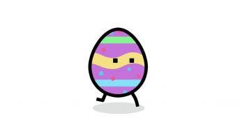 Qbby se viste de huevo por Pascua