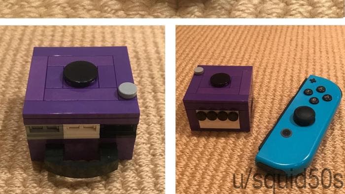 Un fan crea una mini-GameCube de LEGO para almacenar cartuchos de Switch