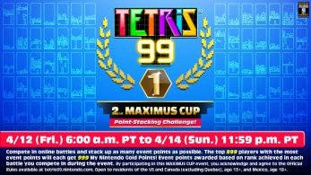 [Act.] Anunciado el segundo evento competitivo oficial en Tetris 99