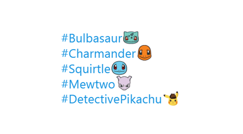 Twitter añade nuevos iconos de Pokémon a los hashtags #Bulbasaur #Charmander #Squirtle y #Mewtwo