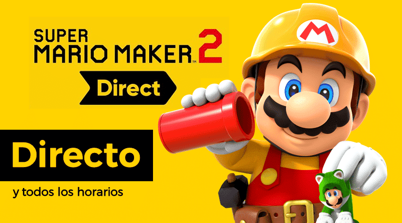 ¡Sigue aquí en directo y en español el nuevo Nintendo Direct de Super Mario Maker 2 para Switch!