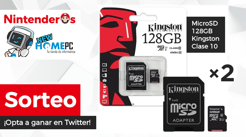[Act.] ¡Sorteamos 2 tarjetas MicroSD de 128GB Kingston Clase 10 compatibles con Nintendo Switch!