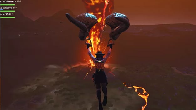 El volcán en Fortnite hace erupción y destruye parte de la isla, incluyendo Pisos Picados