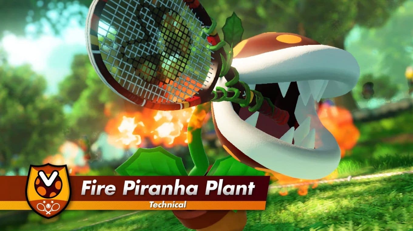 [Act.] Planta Piraña de fuego llegará a Mario Tennis Aces como personaje jugable en junio, Bowser contará con un nuevo atuendo