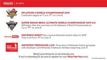 Nintendo confirma un Nintendo Direct, un Nintendo Treehouse: Live y más para el E3 2019