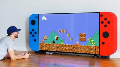 Este fan de Nintendo nos muestra cómo ha convertido su televisión en una Switch gigante